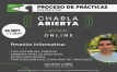 Cartel charla abierta proceso de prácticas