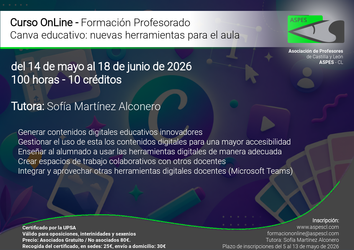 Curso Online Canva educativo: nuevas herramientas para el aula  2025-2026