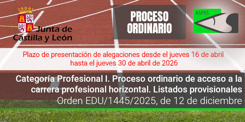 Categoría Profesional I. Proceso Ordinario de acceso a la carrera profesional horizontal 2025. Listados provisionales