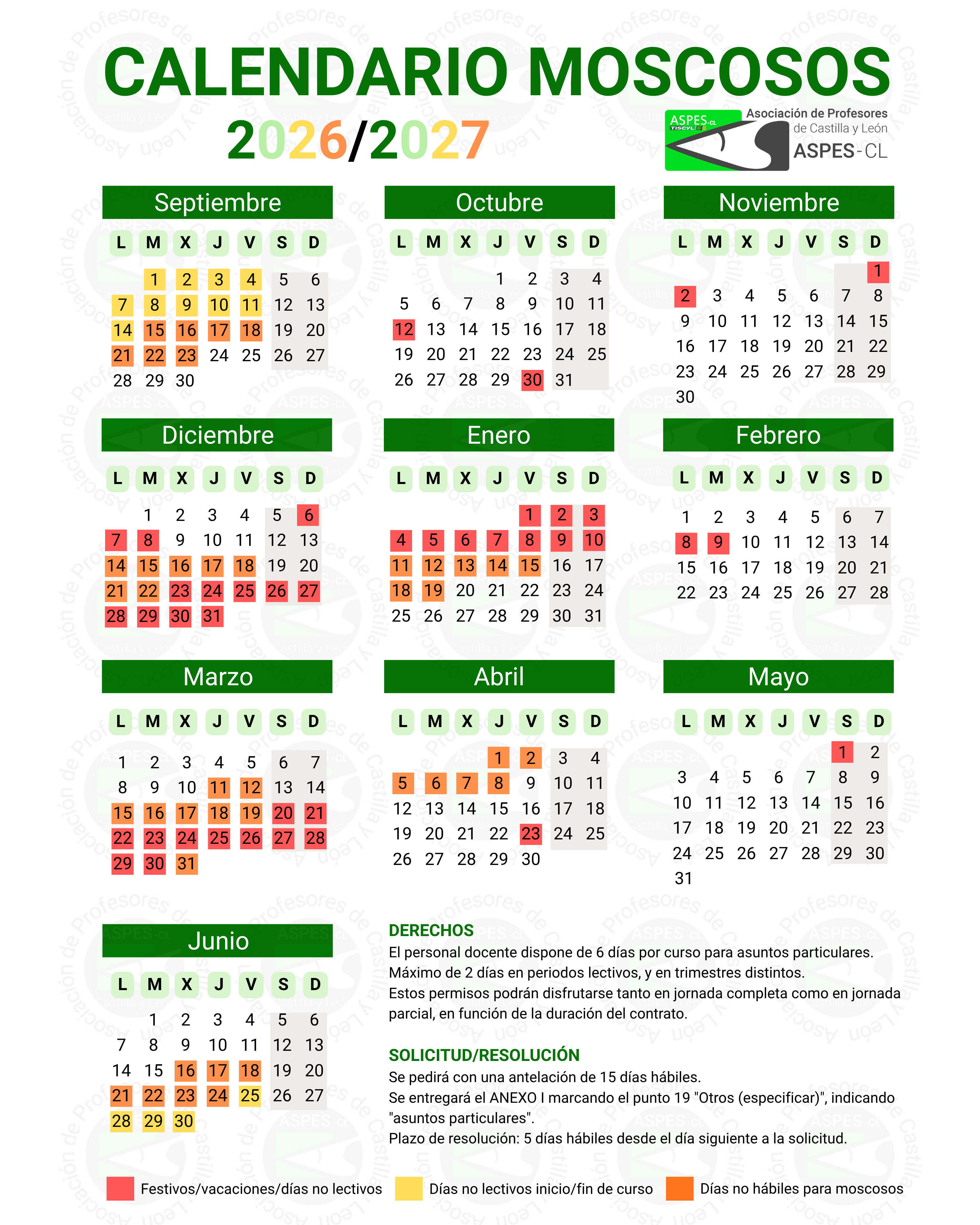 calendario moscosos aspescl 24 25