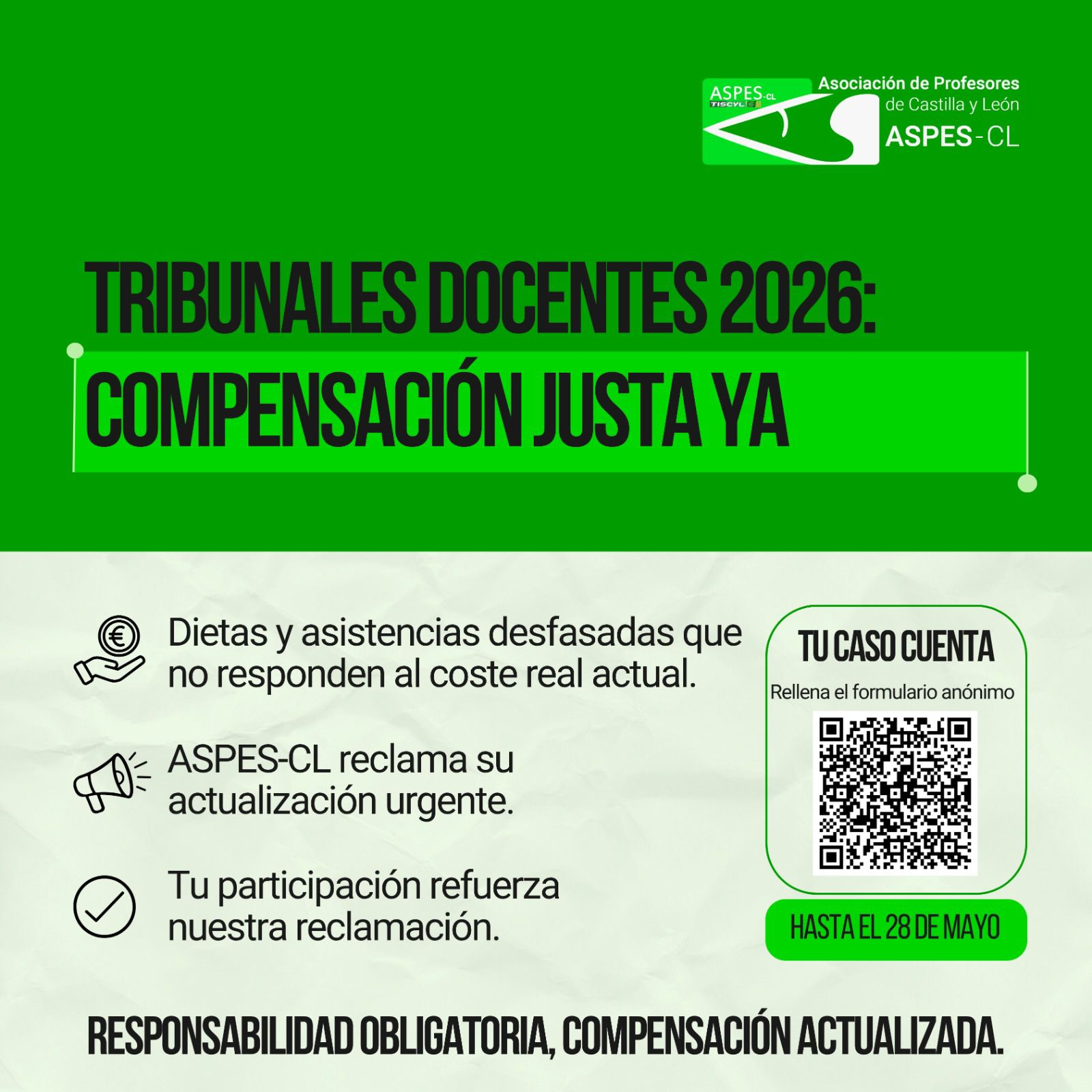 cartel encuesta tribunales docentes