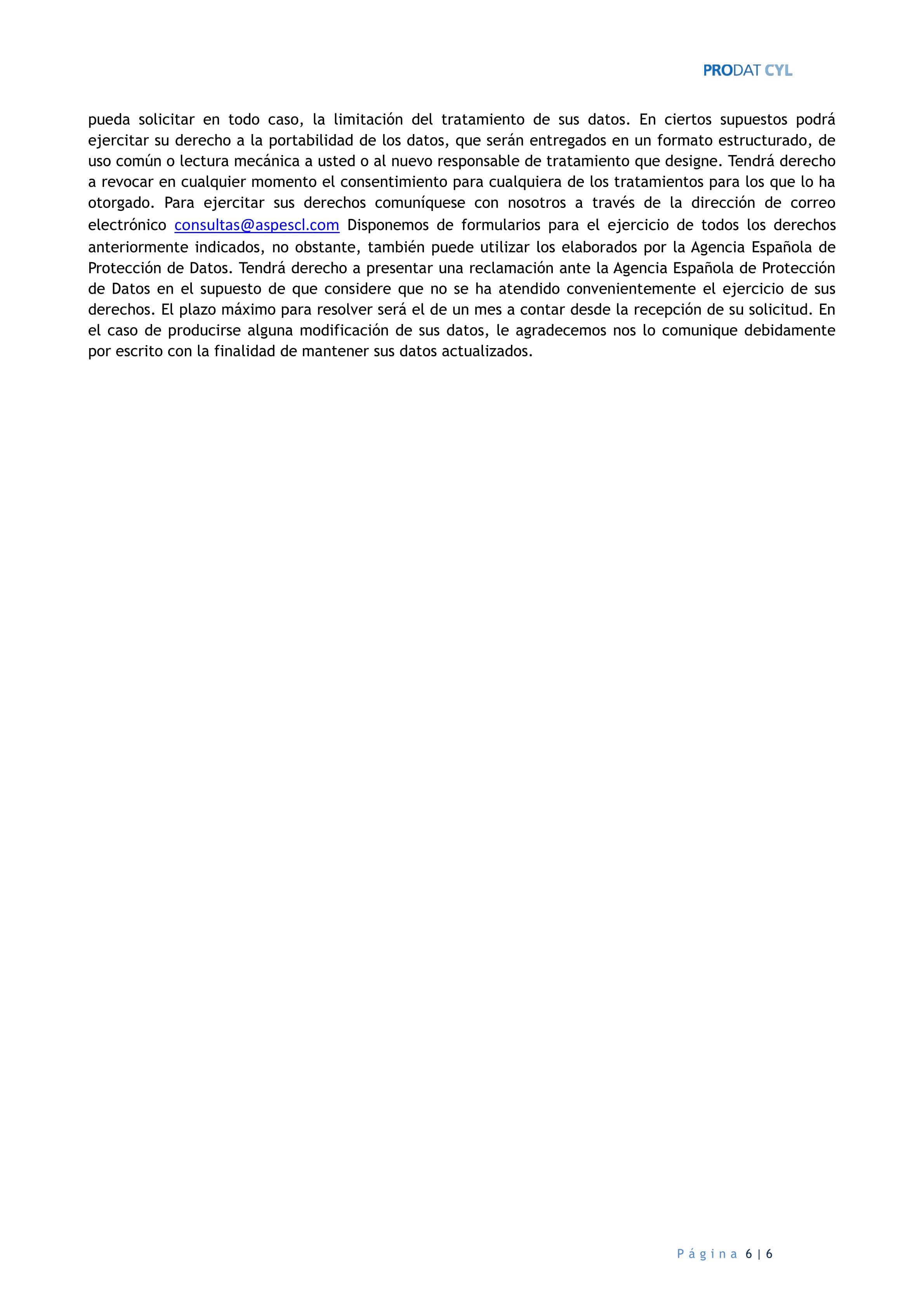 Política de privacidad ASPES 2025 6